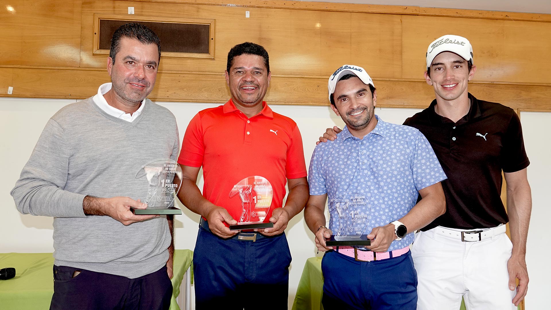 Los primeros ganadores de la semana, en el Torneo ProAm este jueves en el Carmel